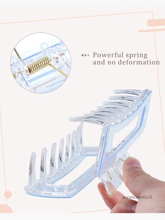 5 Inch Large Acrylic Hair Claw Clip Set for Thick Hair main image 4